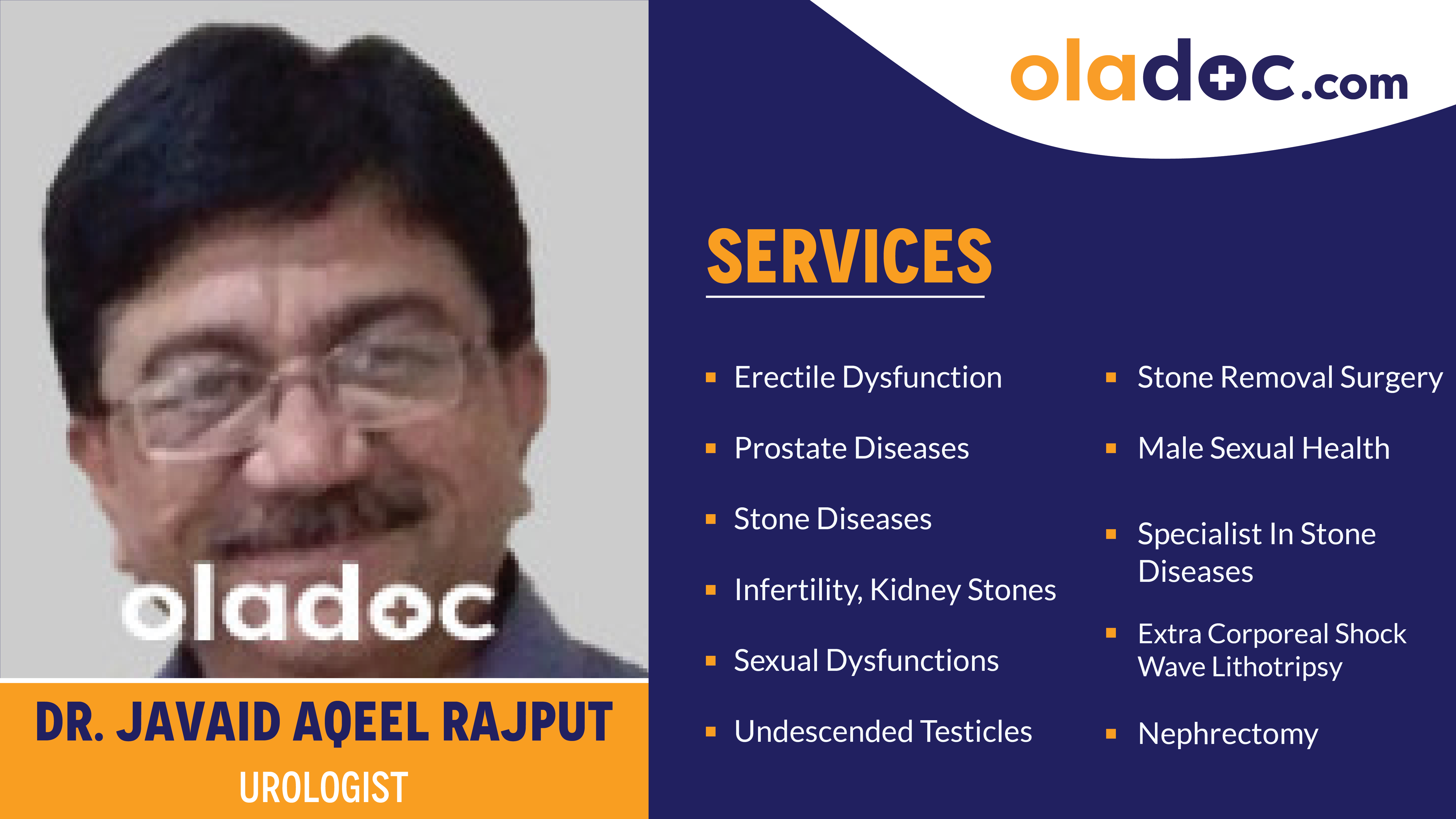 Services provided by Dr.Javaid Aqeel Rajput